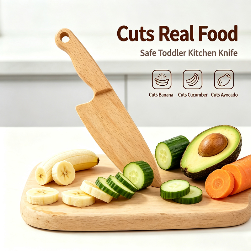 Cuchillo de madera para niños  - Kids Outdoor Kitchen Accessories reseña y precio